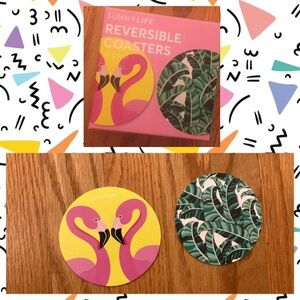 Sunnylife Reversible coasters  16- Sip & Flip - NIB